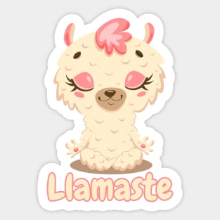 Llamaste Llama Namaste Yoga Llama Kawaii Cute Llama Sticker
